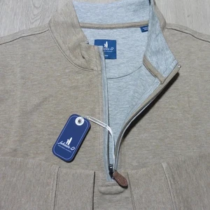 JOHNNIE-O Hombres L GRANDE SULLY JERSEY CEDRO 1/4 CREMALLERA GOLF SUDADERA SUÉTER - Imagen 1 de 17
