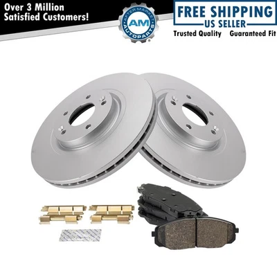 Front Premium Ceramic Brake Pad & Coated Rotor Kit for Kia Sedona - Image 1 of 4