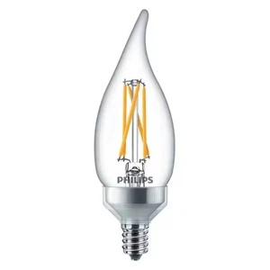 Philips LED,3.3 W,BA11,Candelabra Screw (E12) 3.3BA11/PER/927-922/CL/G/E12/WGX - Picture 1 of 1