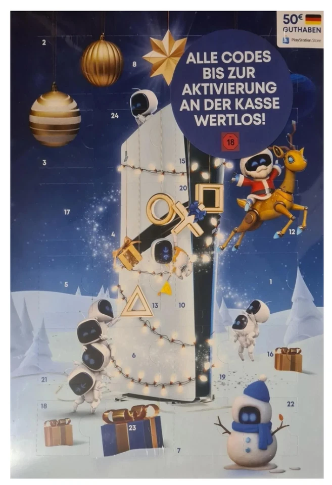 Sony PlayStation Adventskalender 2025 Limited Edition - 50€ PSN Guthaben NEU OVP - Bild 1 von 1