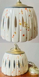 MID CENTURY ART DECO HANGING SWAG LAMP - Picture 1 of 10