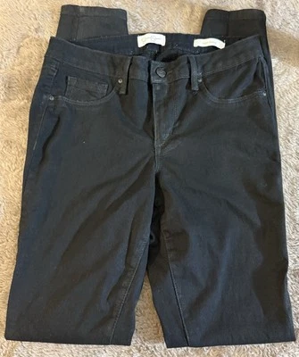 Jessica Simpson Size 6/28 Super Skinny Faux Suede Black Jeans Stretch - Image 1 of 4