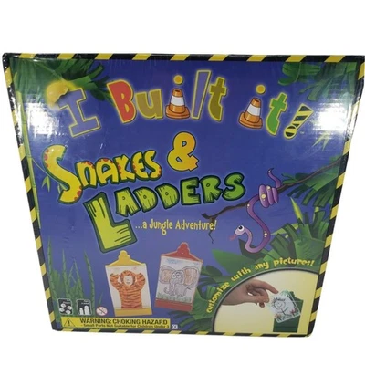Snakes & Ladders Game  A Jungle Adventure I Built It NEW Factory Sealed - Image 1 of 4