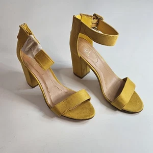 Tacones ROUGE amarillo mostaza para mujer talla 8,5 - Imagen 1 de 5