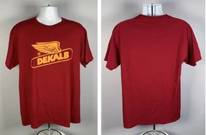 Dekalb Corn Seed T Shirt Mens Large Red Winged Logo 50/50 - Picture 1 of 4