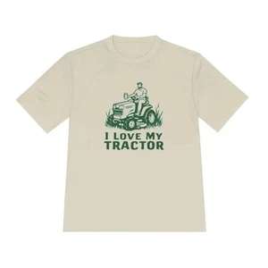 Tractor Graphic T Shirts for Men and Women in Gray White and Neon Green - Picture 1 of 31