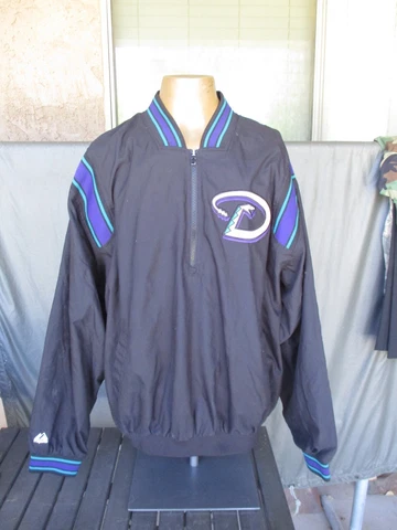 Vtg Arizona D-Backs, Diamondbacks Majestic Baseball Team Warm Up Jacket, 2XL XXL Cover