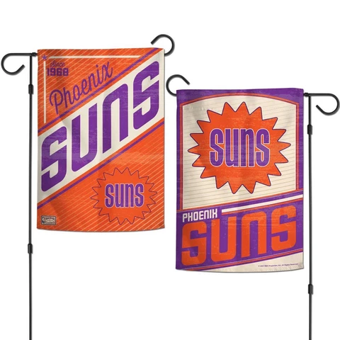 PHOENIX SUNS HARDWOODS CLASSICS 12"X18" 2 SIDED GARDEN FLAG NEW WINCRAFT ☀️ Cover