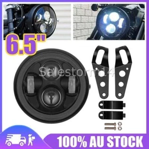 6.5'' Motorcycle LED Headlight Bracket Universal For Harley Bobber Cafe Racer I - Picture 1 of 11