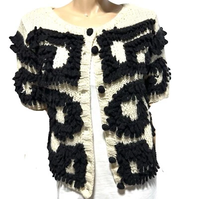 Кардиган с коротким рукавом Charlie & Robin Anthropologie Shaggy Wanderings размер M - Изображение 1 из 4