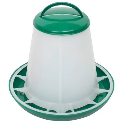 OLBA Geflügel-Futterautomat 1kg, mit Deckel und Aufhängung, Futtertrog, Futterspender