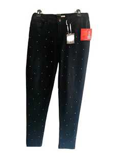 Reba Glam in Gold Black 8 Ladies Pants skinny ankle NWT $88 - Picture 1 of 12