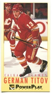 Fleer PowerPlay #310 1993-94 fiamme tedesche Titov Calgary - Foto 1 di 2