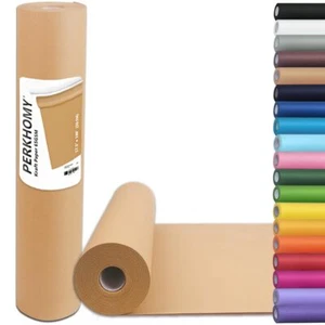 Brown Kraft Paper Roll 17.5" x1200" (100') For Gift Wrapping Shipping Cushioning - Picture 1 of 6