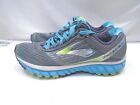 Brooks Women's Ghost 9 Gray Blue Lime Running Shoes Style 1202251B151 Size 10