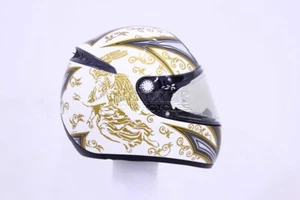 LAZER FIBER D1 ANGELS HELM WEISS METAL GOLD L XL ENGEL MOTORRADHELM ROLLERHELM - Bild 1 von 6