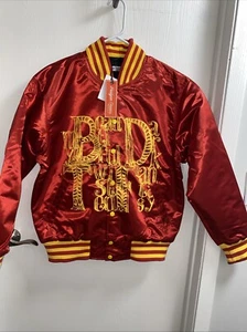 Headgear Classics Nostalgia Kanye West MBDTF Red Satin Bomber Jacket Size Medium - Bild 1 von 7