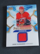2017-18 UPPER DECK ICE JANNE KUOKKANEN IPJ-JK ICE PREMIERES JERSEY ROOKIE RC