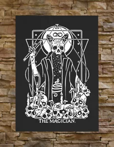 Mago Tarot Carta Estampado en Lona/Parche Trasero - Pentagrama Satánico Grunge Oculto - Imagen 1 de 4
