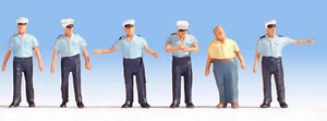 Policía de tráfico 6 figuras todavía 36083 pista N - Imagen 1 de 1
