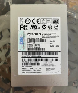 IBM System X 100gb SATA 6.0GB HDD SSD Hard Drive - TE22D1 - Afbeelding 1 van 1