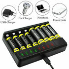 8-fold rechargeable AA / AAA NiMH batteries battery charger with LED display