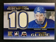 2012 Between the Pipes Redemption Game Used Glove BTPR-17 Dominik Hasek #ed/10