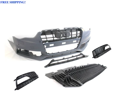 for 2013- 2017 A5 S5 front bumper cover side lower grille splash shield 5pc set - Imagem 1 de 4