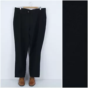 Mens Trousers 40 Waist 31 Leg GEORGE Dress Suit Office Black Pants Slacks - Picture 1 of 15