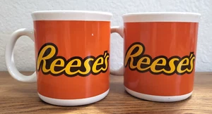 2 tazas de mantequilla de maní Reese's 12 oz taza de té de café blanco y naranja de Galerie - Imagen 1 de 7