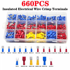 660X Assorted Electrical Wire Crimp Connectors Kit Insulated Spade Terminals Set