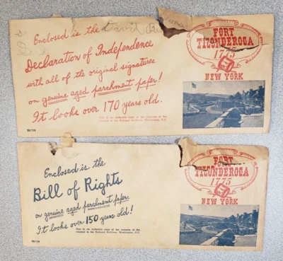 Réplica de reproducción de pergamino Declaración de Derechos y Declaración de Independencia de Estados Unidos - Imagen 1 de 4