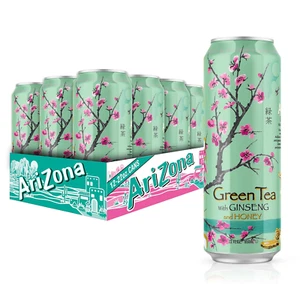Arizona Green Tea with Ginseng and Honey - Big Can, 22 Fl Oz (Pack of 12) - Picture 1 of 5