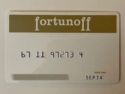 Vintage Fortunoff Credit Card Expired in 1974 - Image 1 of 2
