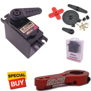 Hitec HS-5585MH Coreless Hi-Torque Metallgetriebe Servo mit rotem Aluminiumarm/Horn - Bild 1 von 1