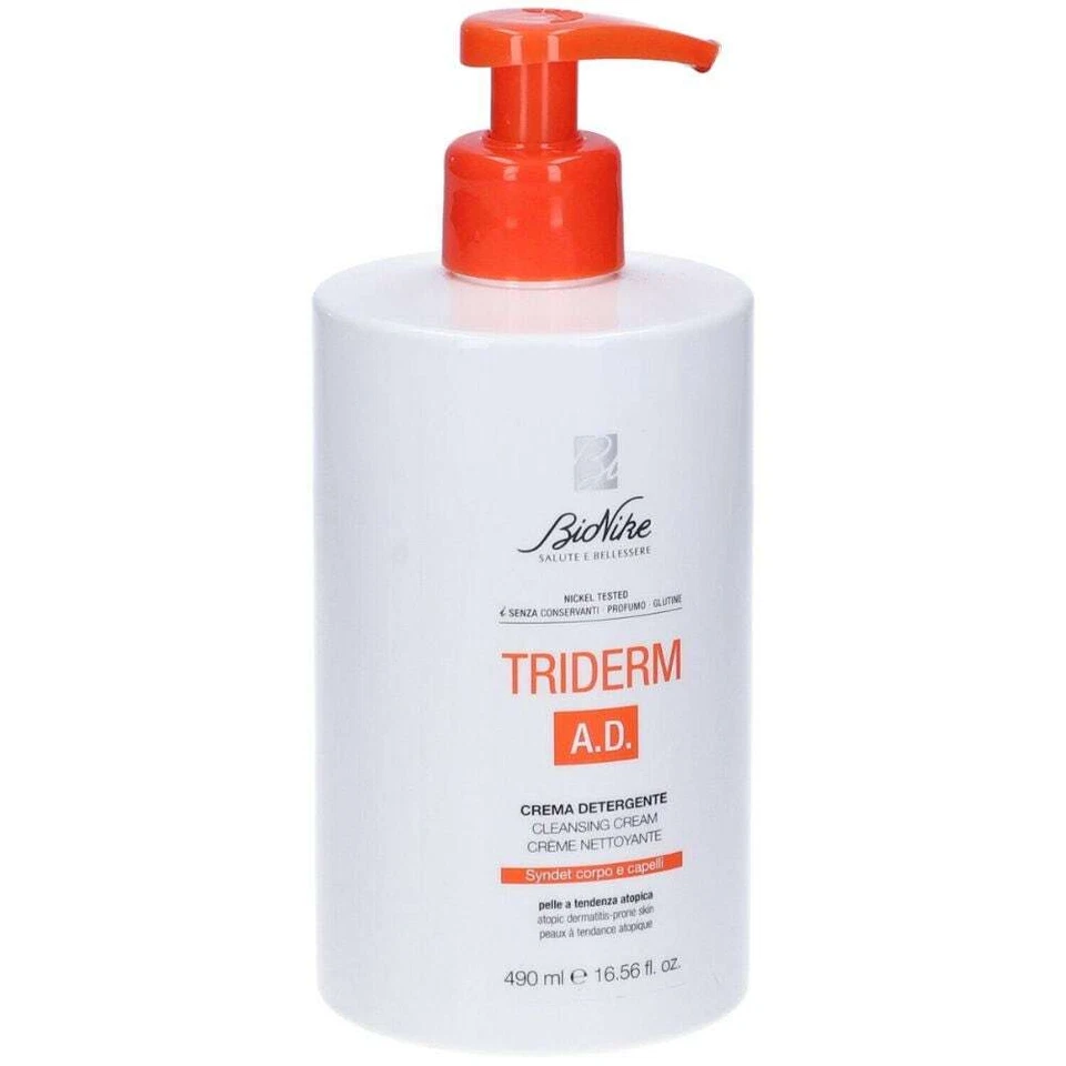 Bionike Triderm A.D. - Crema Detergente Corpo e Capelli, 490ml - Immagine 1 di 1