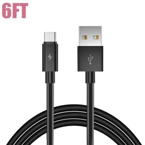 6FT USB Type C Male to USB-A 2.0 Male Cable Sync Data Charging Cord PVC Black - Picture 1 of 2