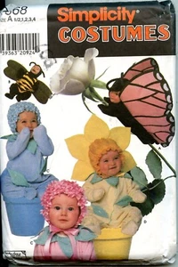 Bee, Butterfly, Flowers - Toddler Simplicity Costume Pattern - Sizes 1/2-4 Uncut - Picture 1 of 2