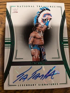2024 Panini WWE National Treasures Legendary Signatures Tatanka No. LS-TTK /5 - Picture 1 of 2