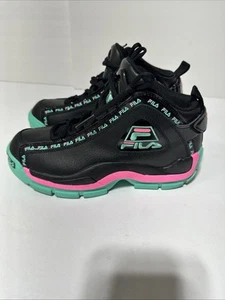 Fila Grant Hill 2 schwarz/pink/grün Leder sportliche Basketballschuhe Damen 7 - Bild 1 von 7