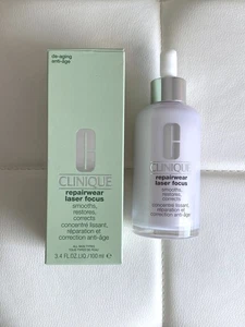Clinique Repairwear Laser Focus Smooths Restores Corrects Face Serum 3.4oz/100ml - Picture 1 of 8