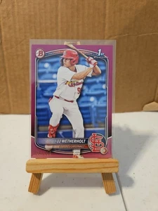 2025 1st Bowman JJ Wetherholt Fuschia /299 Rookie - Picture 1 of 2