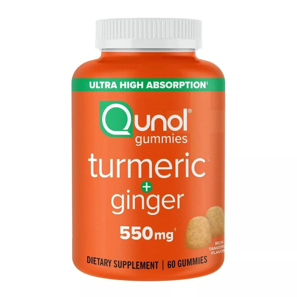 Gomitas veganas Qunol cúrcuma + vitamina de jengibre - 60ct 04/2027 Foto 1 de 1