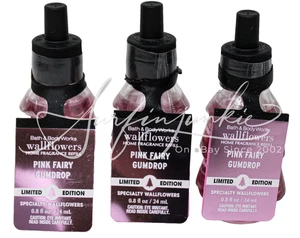 Bath & Body Works Pink Fairy Gumdrop Wallflower Plug Bombilla Repuesto 3 piezas en forma de árbol - Imagen 1 de 2