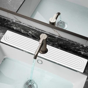 Diatomite Faucet Mat 23.6x4" - Fast-Drying Sink Tray for Kitchen/Bathroom - Picture 1 of 7