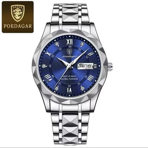 Waterproof Men Watch Stainless Steel Quartz Luminous Classic Business Wristwatch - Picture 1 of 5