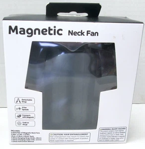 New 3 Speed Magnetic Hanging Neck Fan in Black - Picture 1 of 3