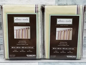 Allen Roth Gardine Paneele Northfield Streifen 0396265 Stange Tasche 2 40 x 84 Neu - Bild 1 von 7