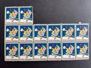 1944 Christmas Seals WX118 Pane of 14 Stamps. MNH - Picture 1 of 2