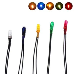 Bombillas de grano de trigo precableadas de 3 mm 12 V rojo amarillo azul verde blanco mezcladas 100 un. - Imagen 1 de 9